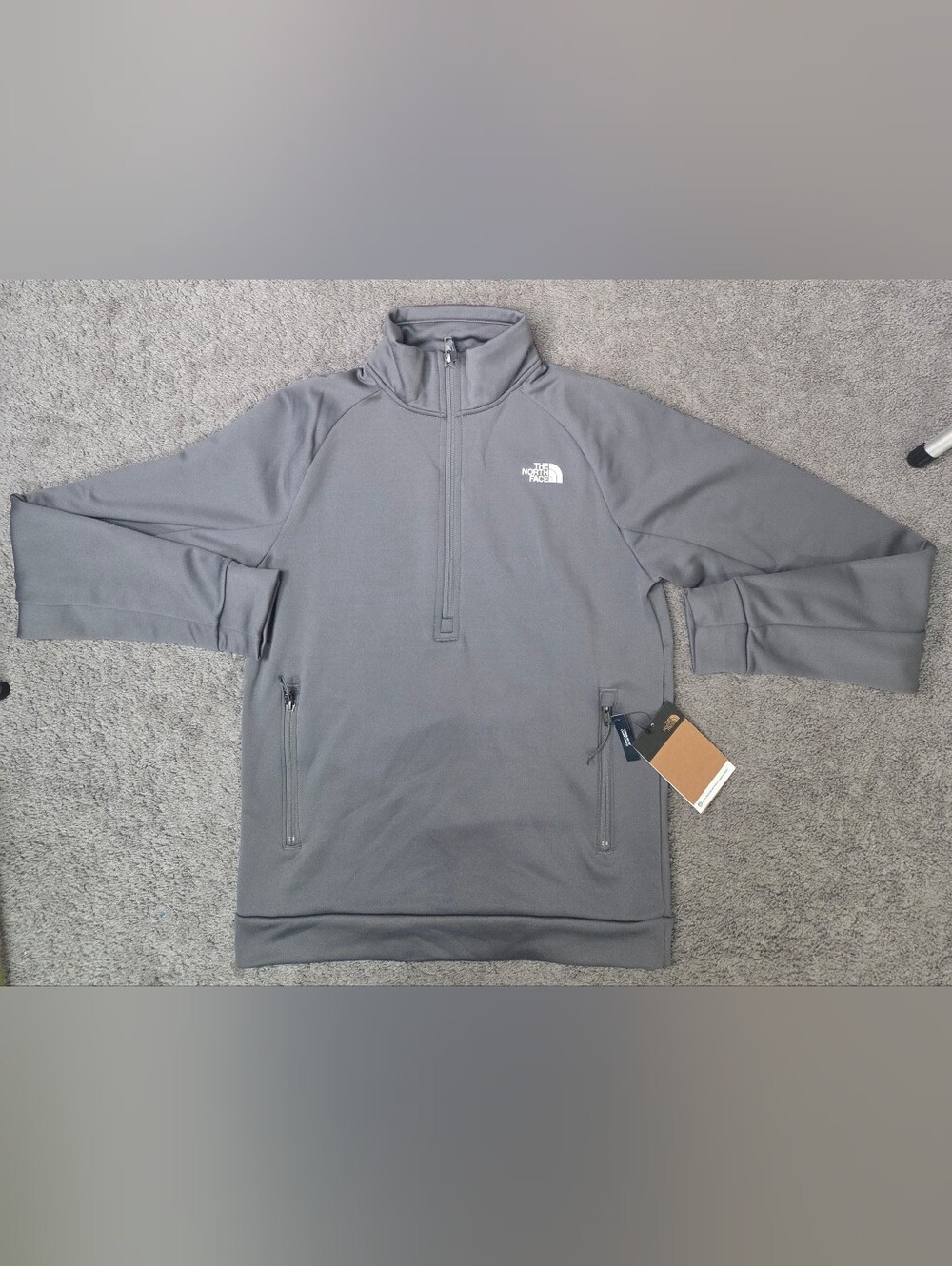 The North Face Men’s Gray Quarter Zip Pullover Sweater